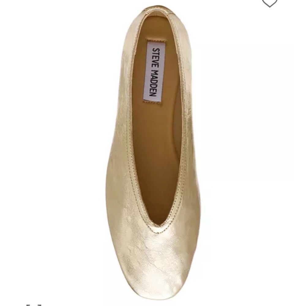 Steve Madden Leni Metallic Gold Flats | 9.5